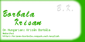 borbala krisan business card