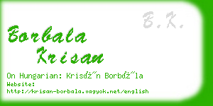 borbala krisan business card